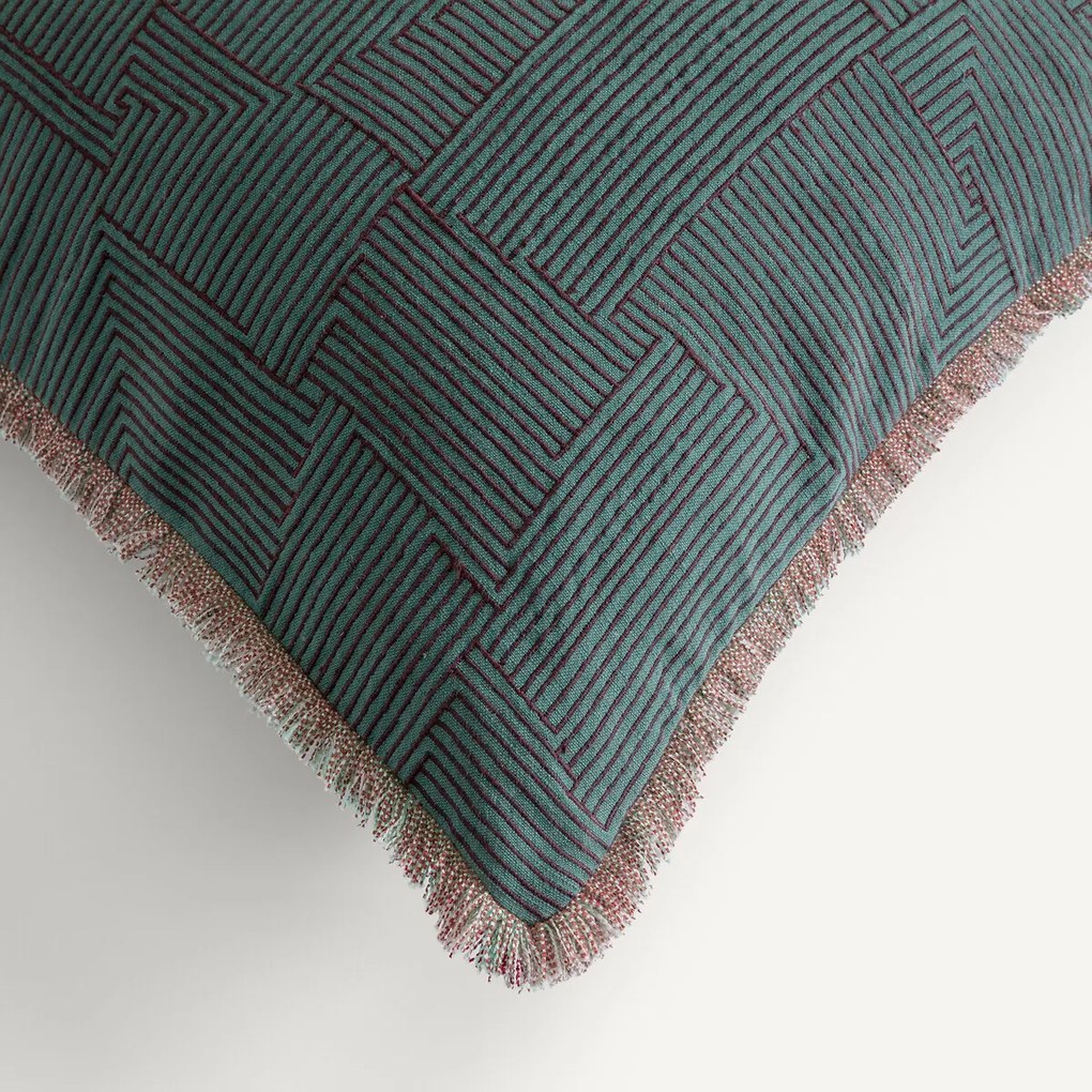 Geborduurde kussenhoes van linnen en katoen, SORINE