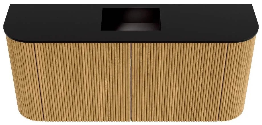 Mondiaz Joya 95cm toiletmeubel ronding links/rechts oak met wastafel faye midden 1 kraangat urban