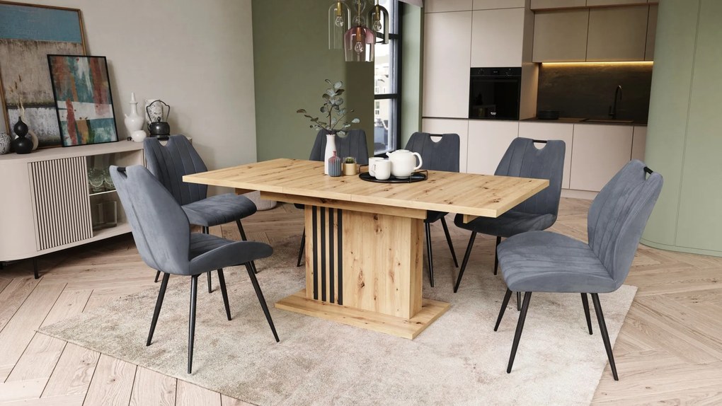 LEONEL Artisan Eik – MODERNE VOUWTAFEL TOT 180 cm!