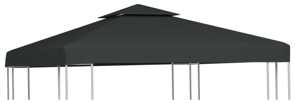 vidaXL Vervangend tentdoek prieel 310 g/m² 3x3 m donkergrijs