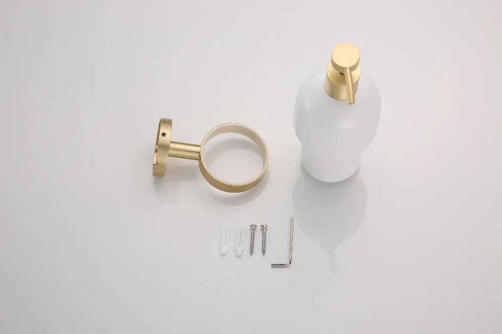 Saniclear Brass zeepdispenser geborsteld messing mat goud
