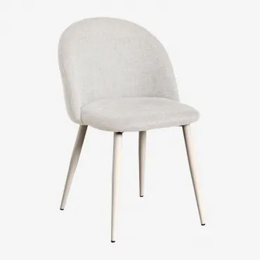 Kana Deluxe Eetkamerstoel Beige – Crème & Stof Gebroken Wit - Sklum