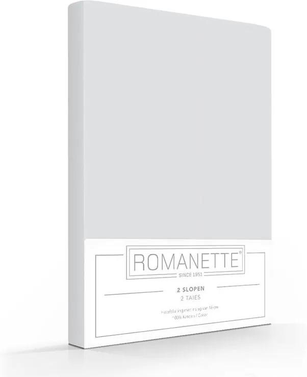 Romanette 2-PACK: Romanette Kussenslopen - Zilver