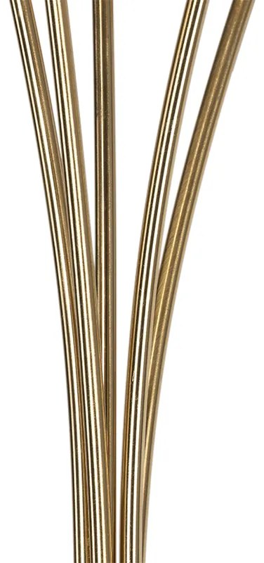 Moderne vloerlamp goud 5-lichts met smoke glas - Athens