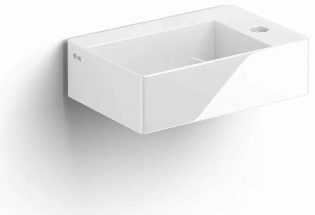 Clou New Flush 2 keramische fontein 36cm met kraangat wit glans