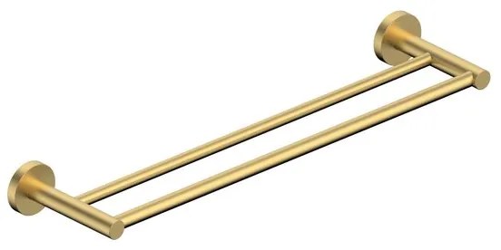 FortiFura Calvi handdoekhouder dubbel 65cm Geborsteld Messing (goud) 244724200-BG