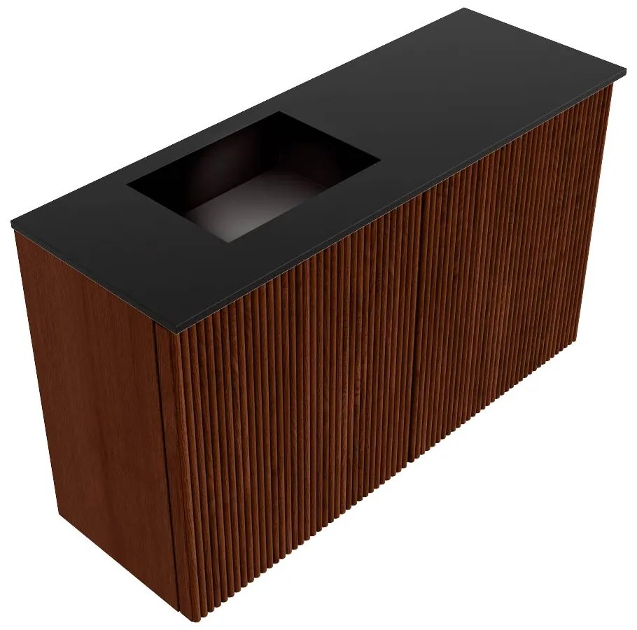Mondiaz Joya 70cm toiletmeubel ruby met wastafel faye links zonder kraangat urban