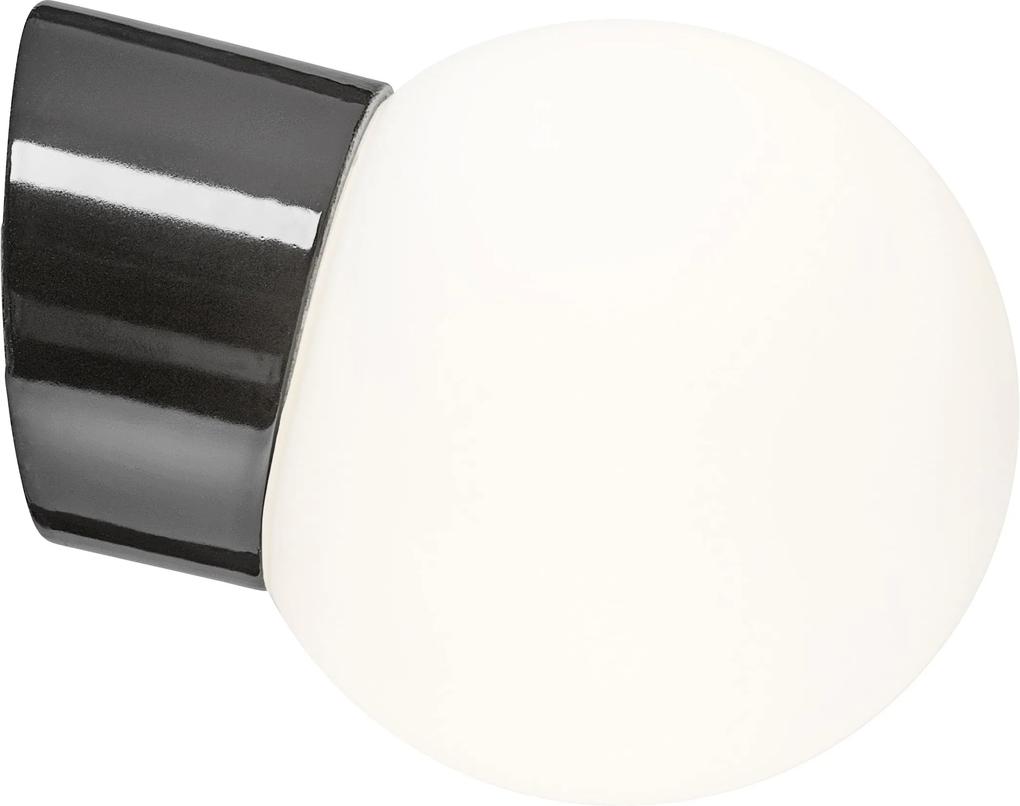 Ifö Electric Classic Globe wandlamp porselein zwart IP54 150 mm LED