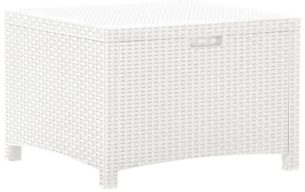 vidaXL Tuinbox 60x54x41 cm polypropeen rattan wit