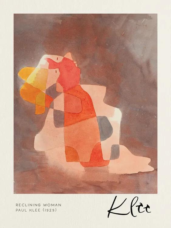 Kunstreproductie Reclining Woman - Paul Klee