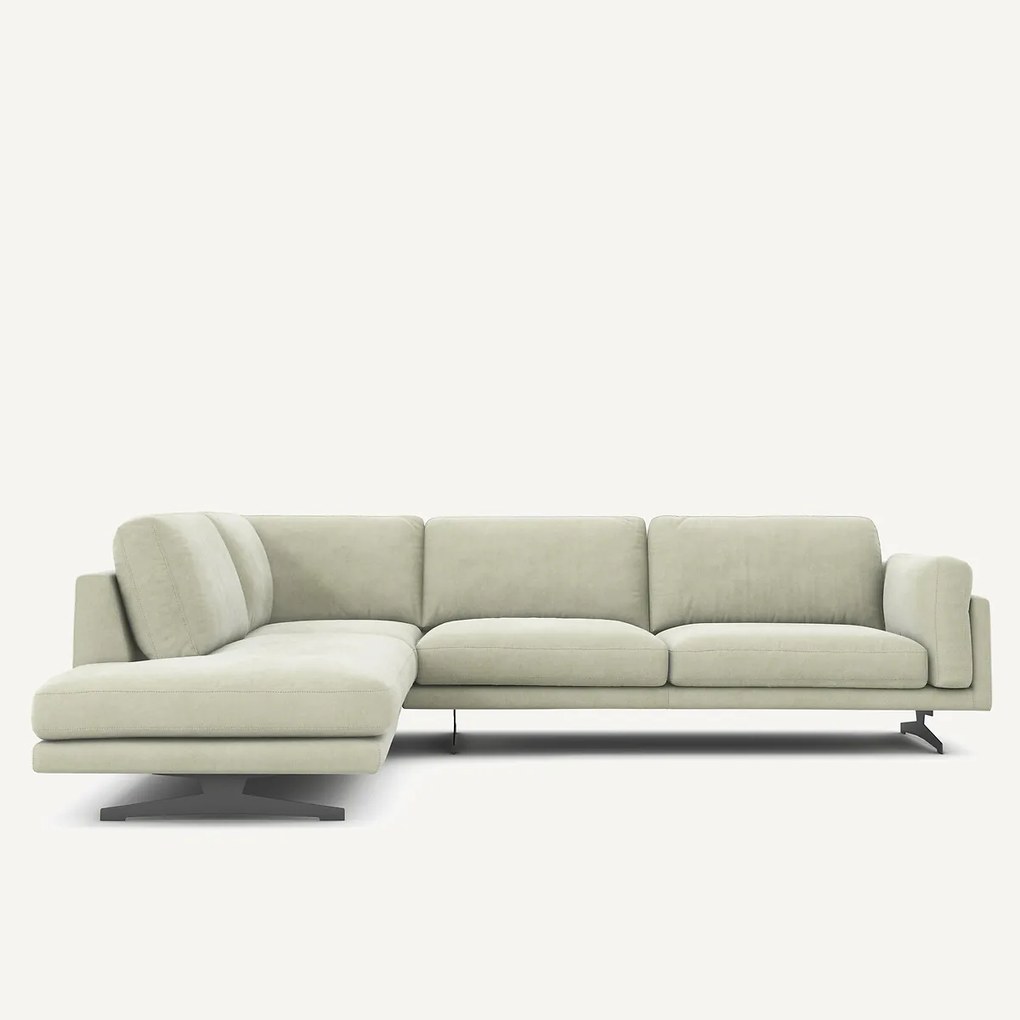 Hoekbank van stonewashed fluweel, CÉSAR