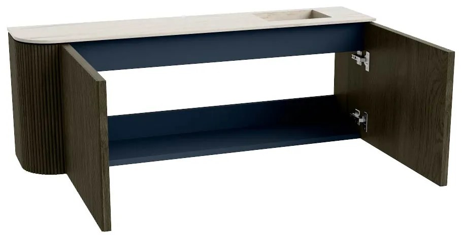 Mondiaz Joya DLux 110cm toiletmeubel ronding links shadow met wastafel faye rechts 1 kraangat meli