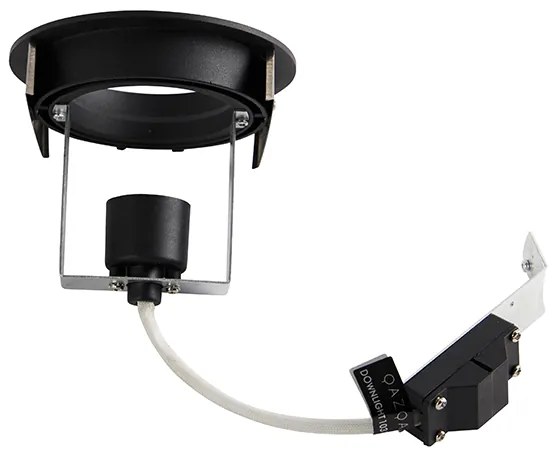 Set van 6 Moderne inbouwspot zwart kantelbaar AR70 - Cisco