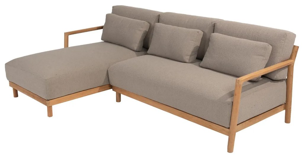 4 Seasons Outdoor Marie chaise loungebank teak  Loungebank    taupe weerbestendig