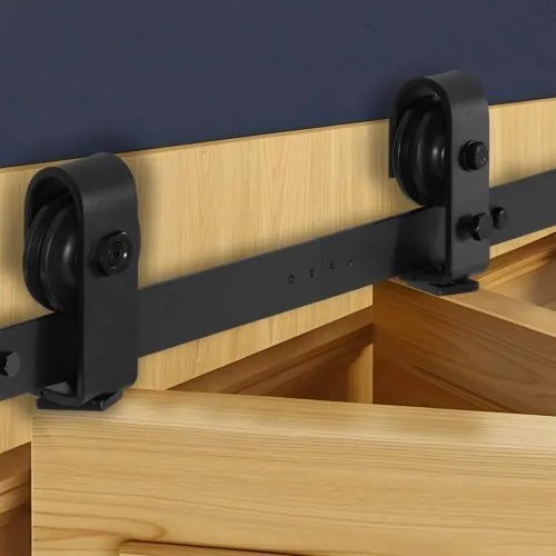 VEVOR Schuifdeursysteem voor vouwdeuren, schuifdeurbeslag 1016 mm rail, geschikt voor twee kast-, voorraad- en wasruimtedeuren van 45,7 cm (niet inbegrepen)
