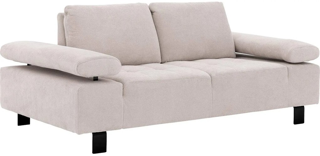 Goossens Bank Alvin wit, stof, 2,5-zits, modern design