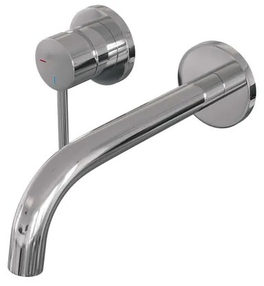 Brauer Chrome Edition Wastafelmengkraan inbouw - gebogen uitloop rechts - hendel lang smal - model A2 chroom 5-CE-083