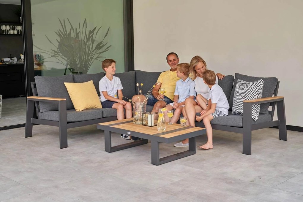 Hoek loungeset 6 personen Aluminium Grijs Lifestyle Garden Furniture Marietta