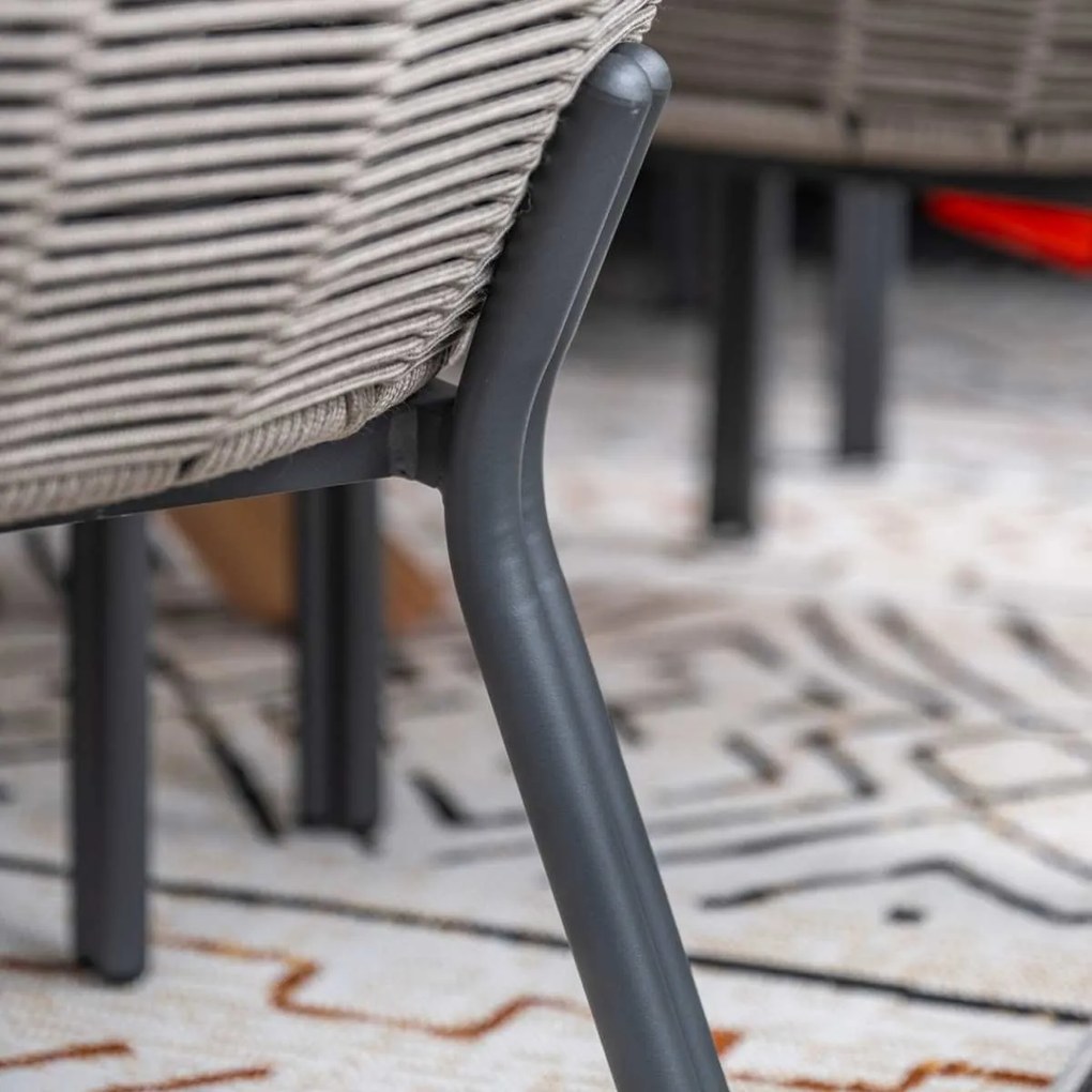 Garden Impressions Padula tuinset 7-delig - Scot tuintafel Napoli grey 230x115 cm
