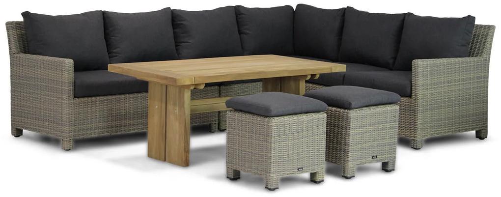 Dining Loungeset Wicker Taupe 6 personen Garden Collections Lusso/Brighton