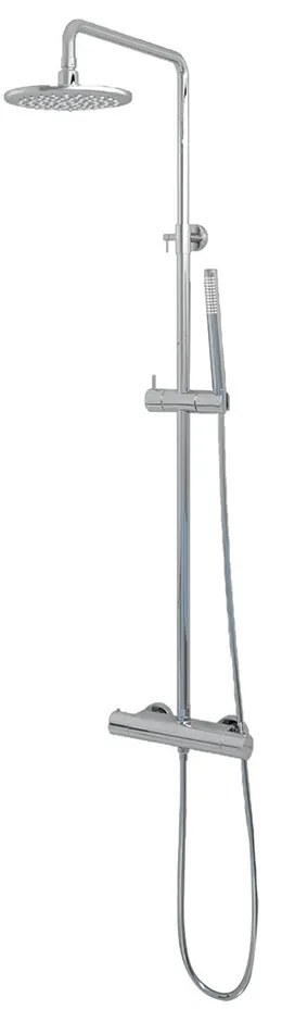 Brauer Chrome Edition opbouw regendoucheset met staafhanddouche en hoofddouche 20cm chroom