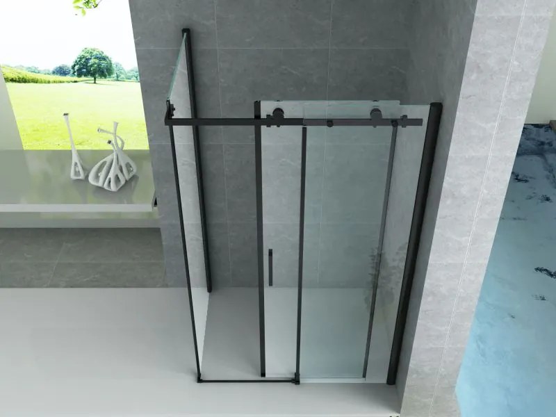Sanigoods Onno douchecabine 140x90x195cm zwart mat