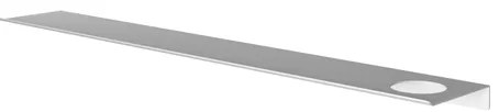 Hotbath &MORE Planchet - 80cm - inclusief bevestigings rails - 1 uitsparing - voor zeepdispenser of beker - Mat wit SH080HWH