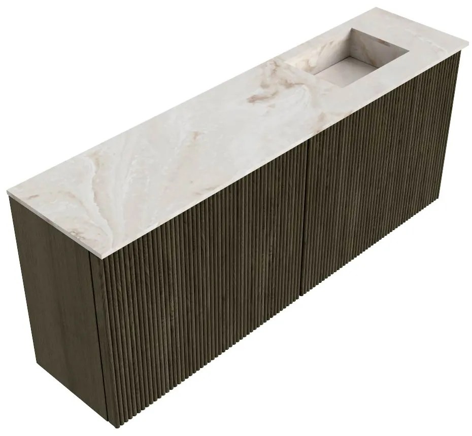 Mondiaz Joya DLux 100cm toiletmeubel shadow met wastafel faye rechts zonder kraangat frappe