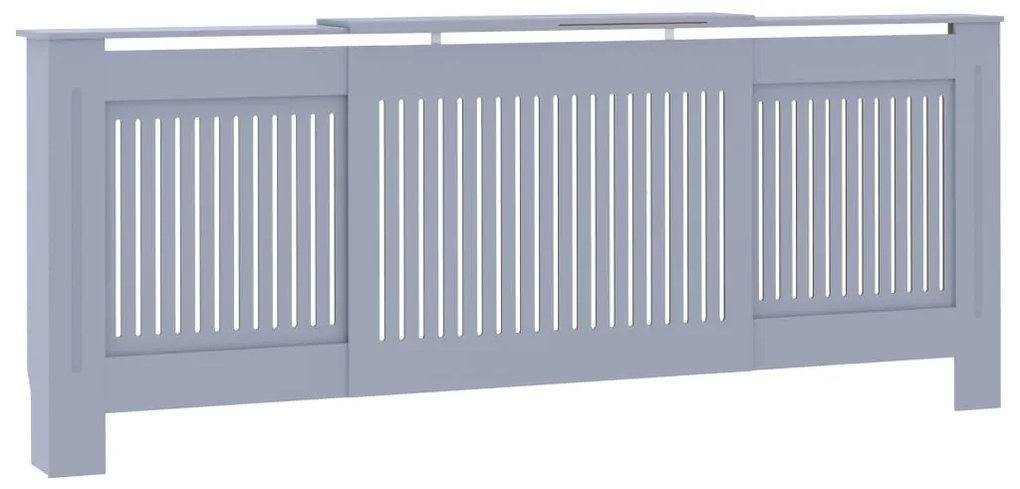 vidaXL Radiatorombouw 205 cm MDF grijs