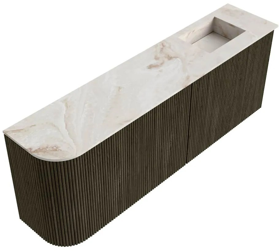 Mondiaz Joya DLux 110cm toiletmeubel ronding links shadow met wastafel faye rechts zonder kraangat frappe