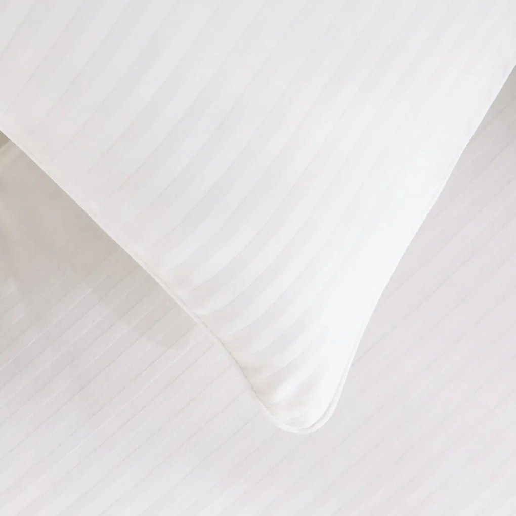 Kussensloop in katoensatijn, 153 draden, Striped Opale