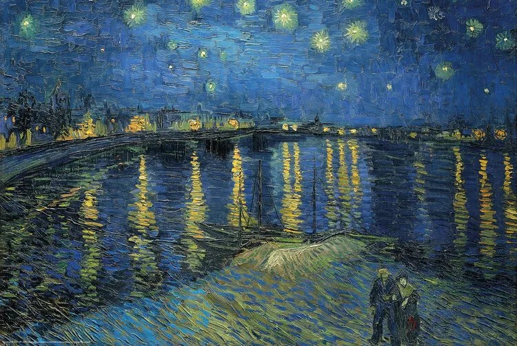 Poster Starry Night over the Rhone, Vincent van Gogh