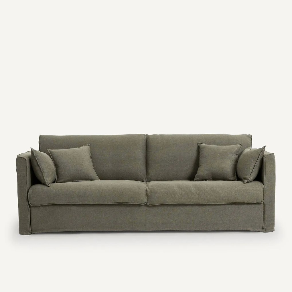 Bankhoes in dik stonewashed linnen, Camille