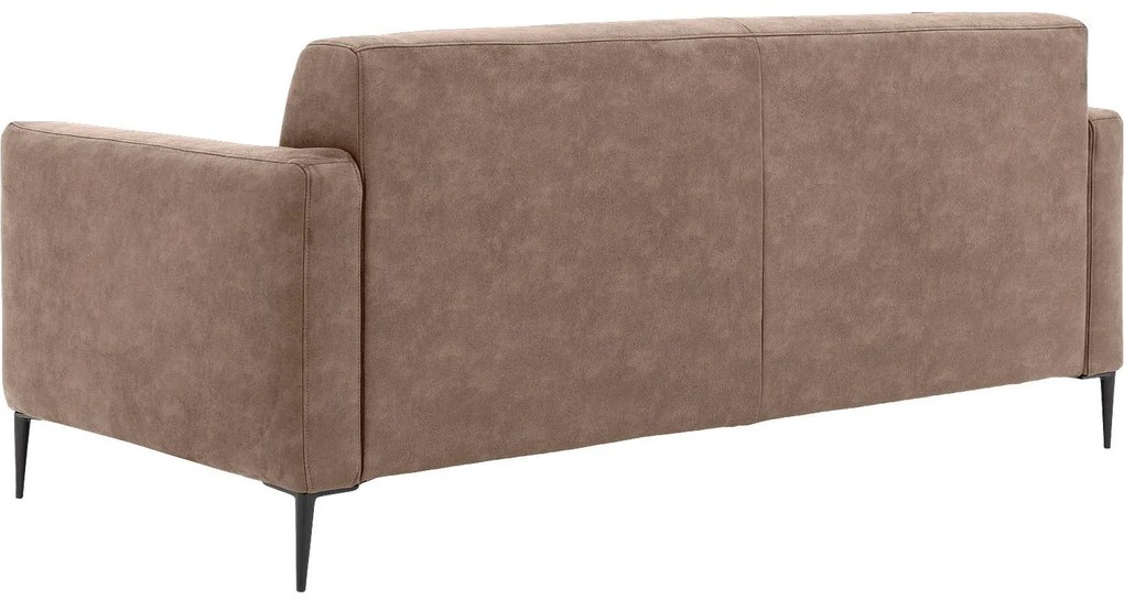 Goossens Key West bruin, micro leer, 3-zits, modern design