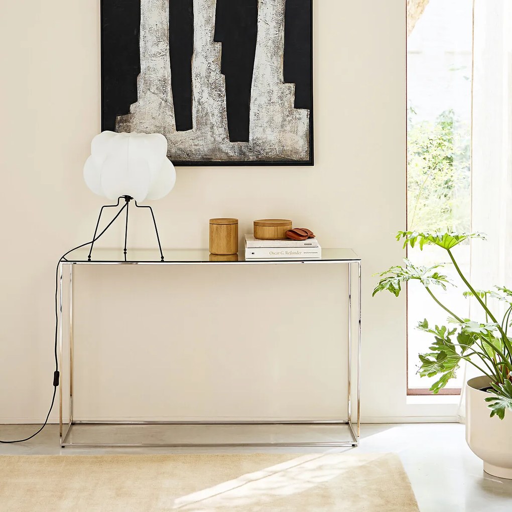 Verchroomde metalen spiegelconsole, MAHAUT