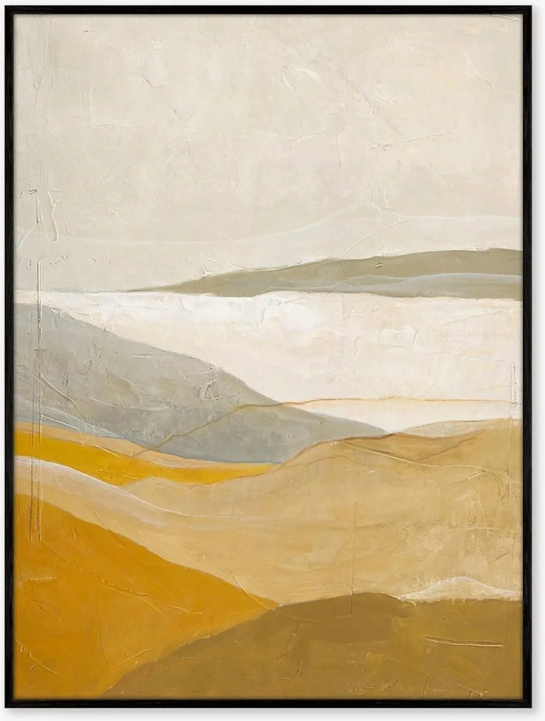 Handgeschilderd ingelijst canvas Art Yellow Field