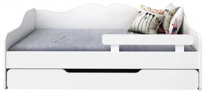 Peuter Wit Eenpersoonsbed Monaco - Voor kinderen Kinderen Peuter Junior 5059914026533 Children's Beds Home, 180x80, Geen, Matras van schuim/boekweit/