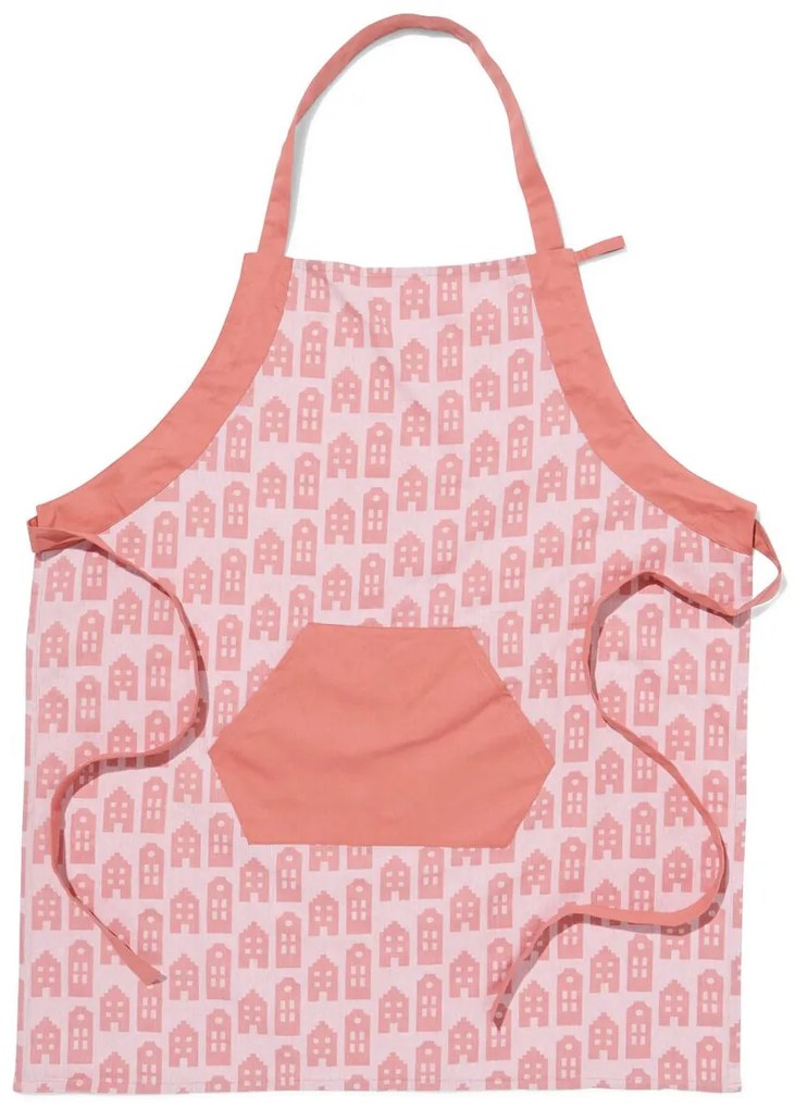 HEMA Keukenschort Grachtenhuizen Chambray Katoen (roze)