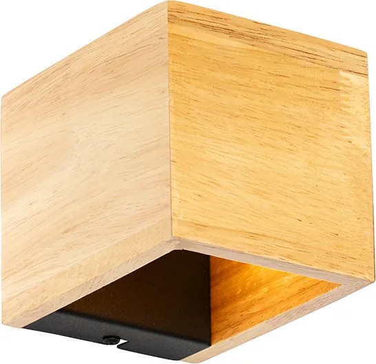 Smart wandlamp eiken hout incl. Wifi G9 - Transfer