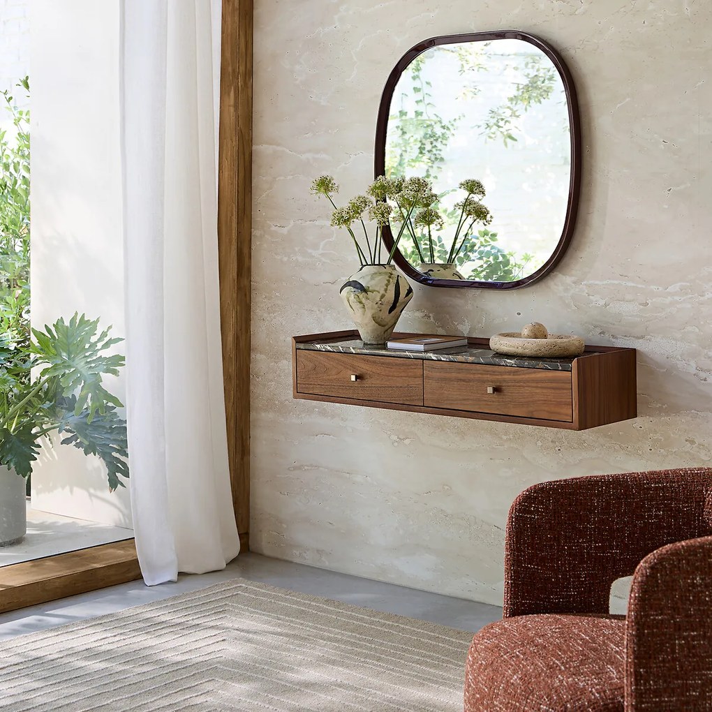 Vierkante gelakte spiegel, H80 cm, Orion