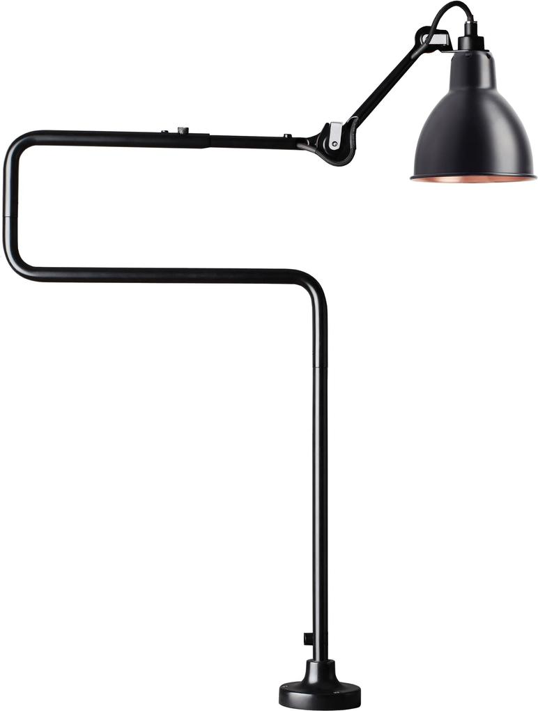 DCW éditions Lampe Gras N311 bureaulamp met schroefbevestiging Koper/zwart