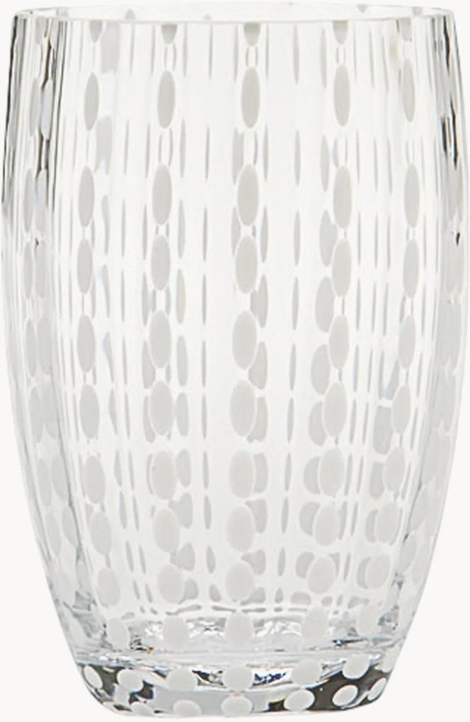 Mondgeblazen tumbler Perle, 2-delig