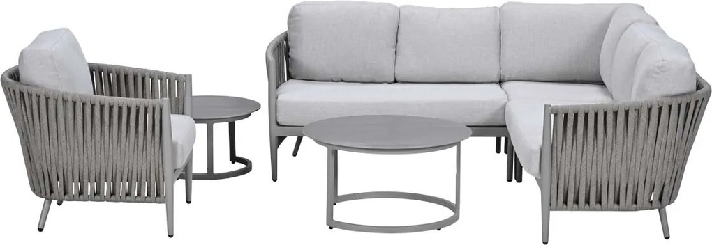 Garden Impressions Devin loungeset hoek 6-delig - Monte Carlo loungetafels
