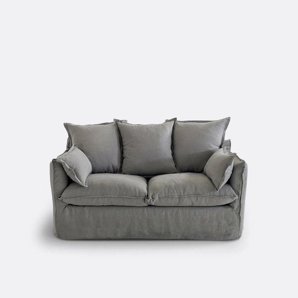 Bank, 2-, 3-, 4- of 5-zits, afneembare hoezen, gekreukt linnen, Odna