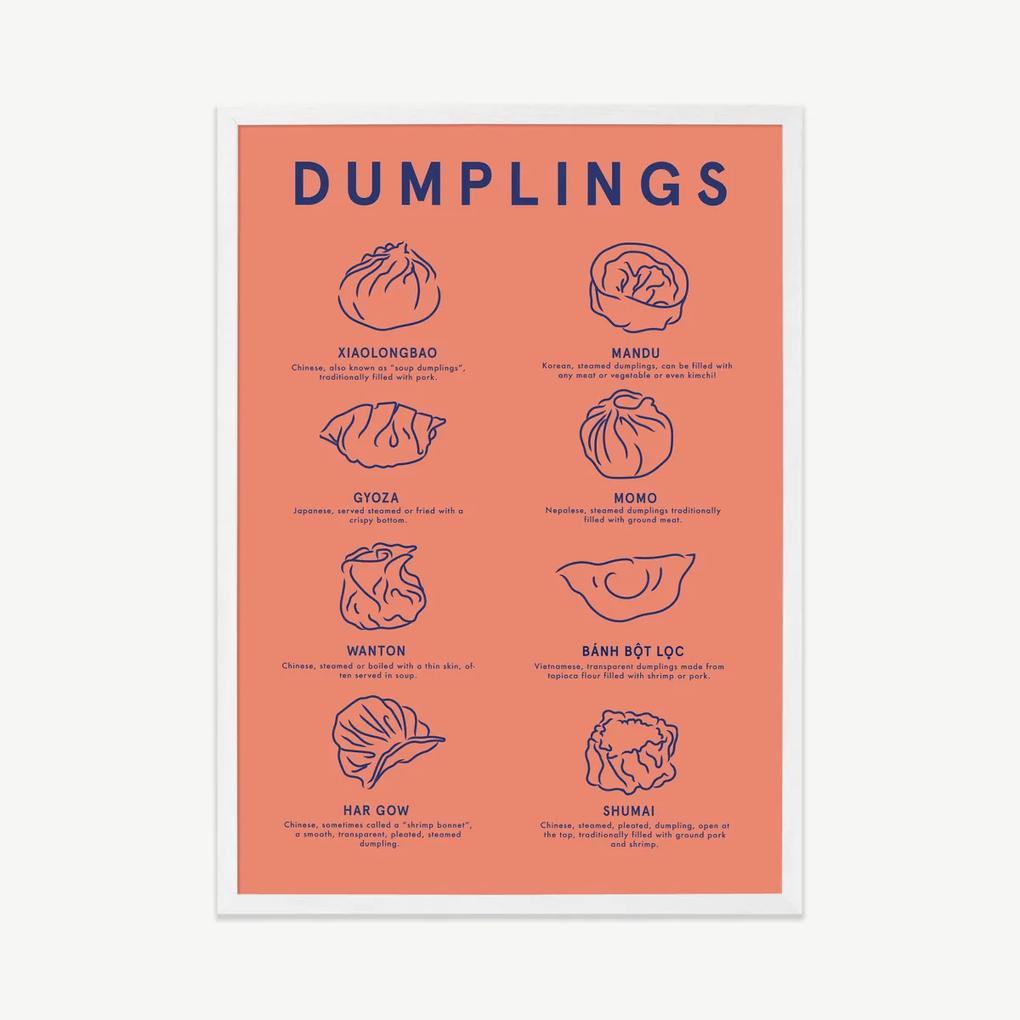 Violet Studio, 'Dumpling Menu', ingelijste print, A3