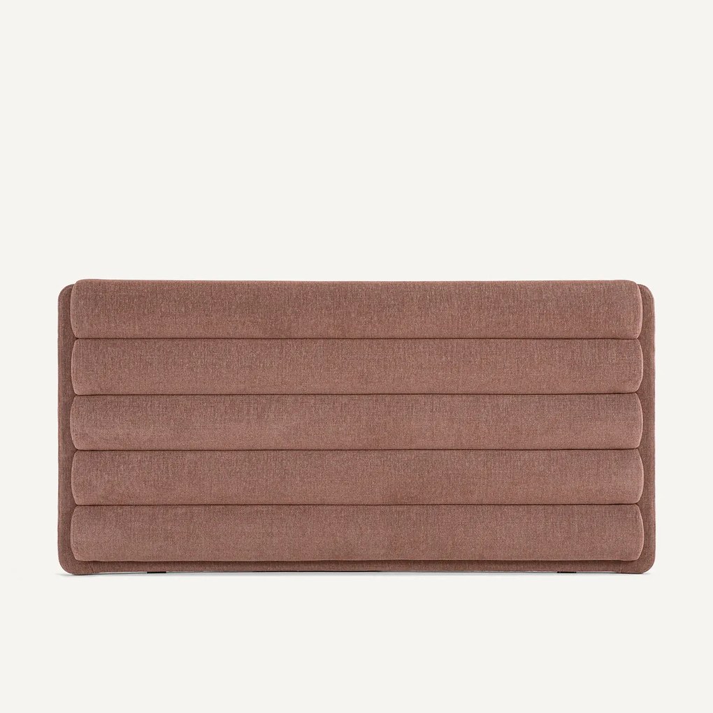 Gebogen hoofdbord, polyester stof, breedte 220 cm, Kachka