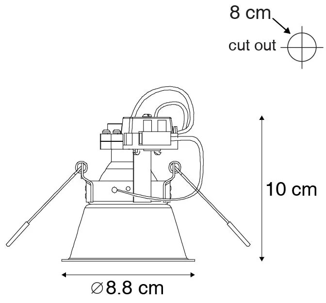 Set van 6 Inbouwspot wit draai- en kantelbaar - Alloy GU10 Binnenverlichting Lamp