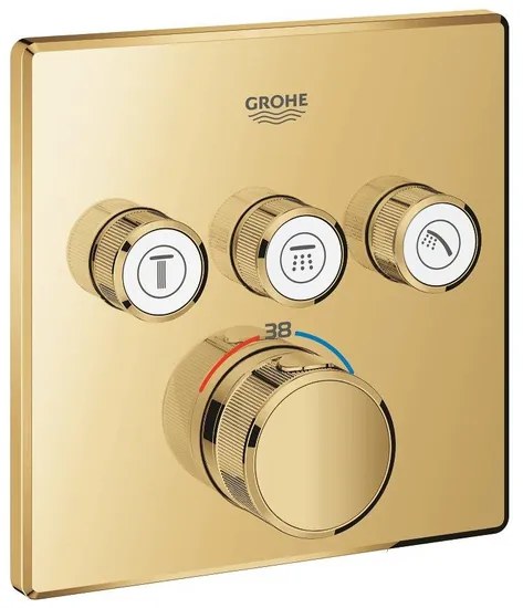 GROHE Grohtherm Smartcontrol Mengkraan - afdekset - thermostaat - met 3x omstel - cool sunrise 29126GL0