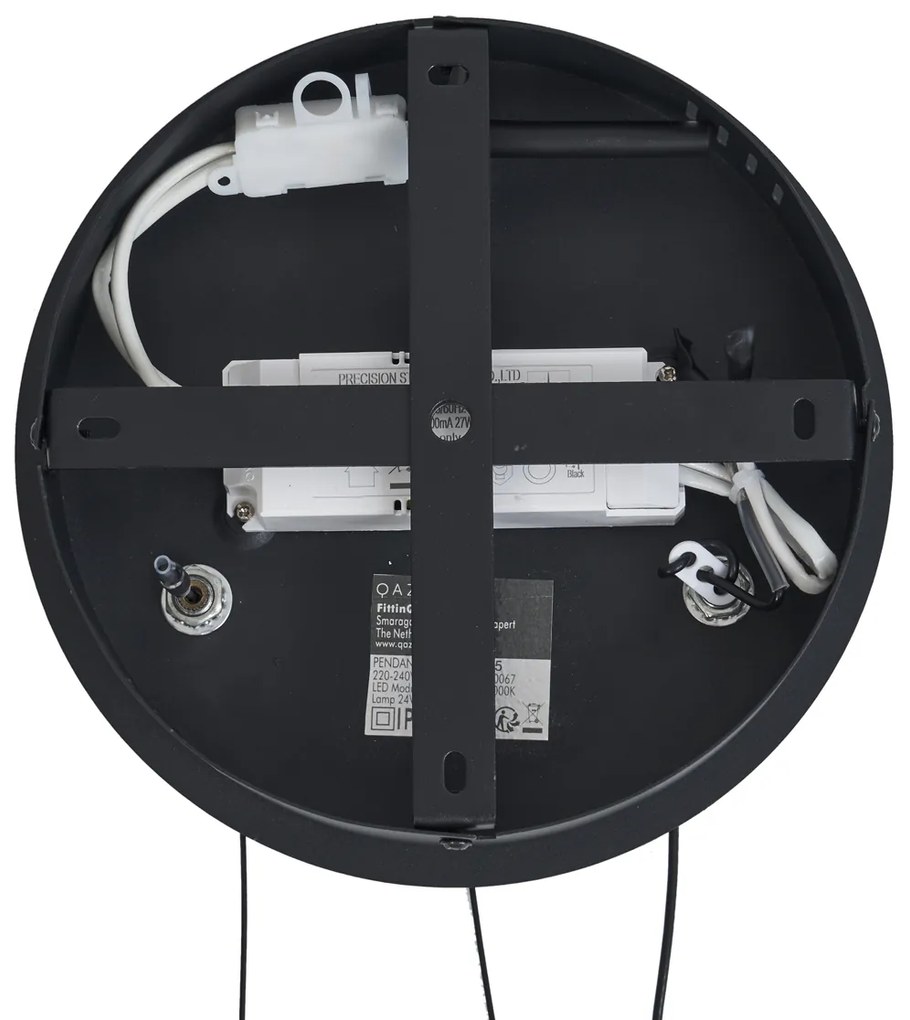 Moderne hanglamp zwart 59cm incl. LED 3-staps dimbaar - Anello Chandelier