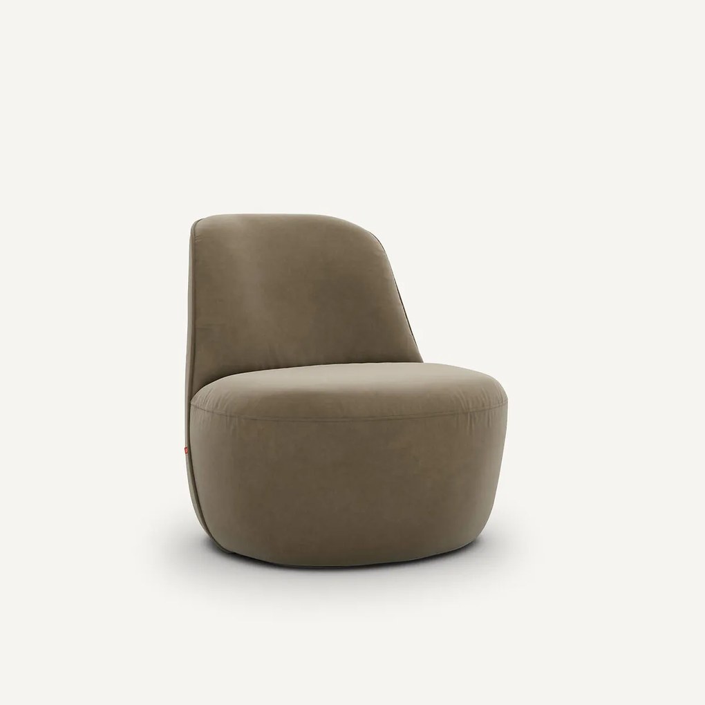 Fauteuil in fluweel, Rosebury design E.Gallina